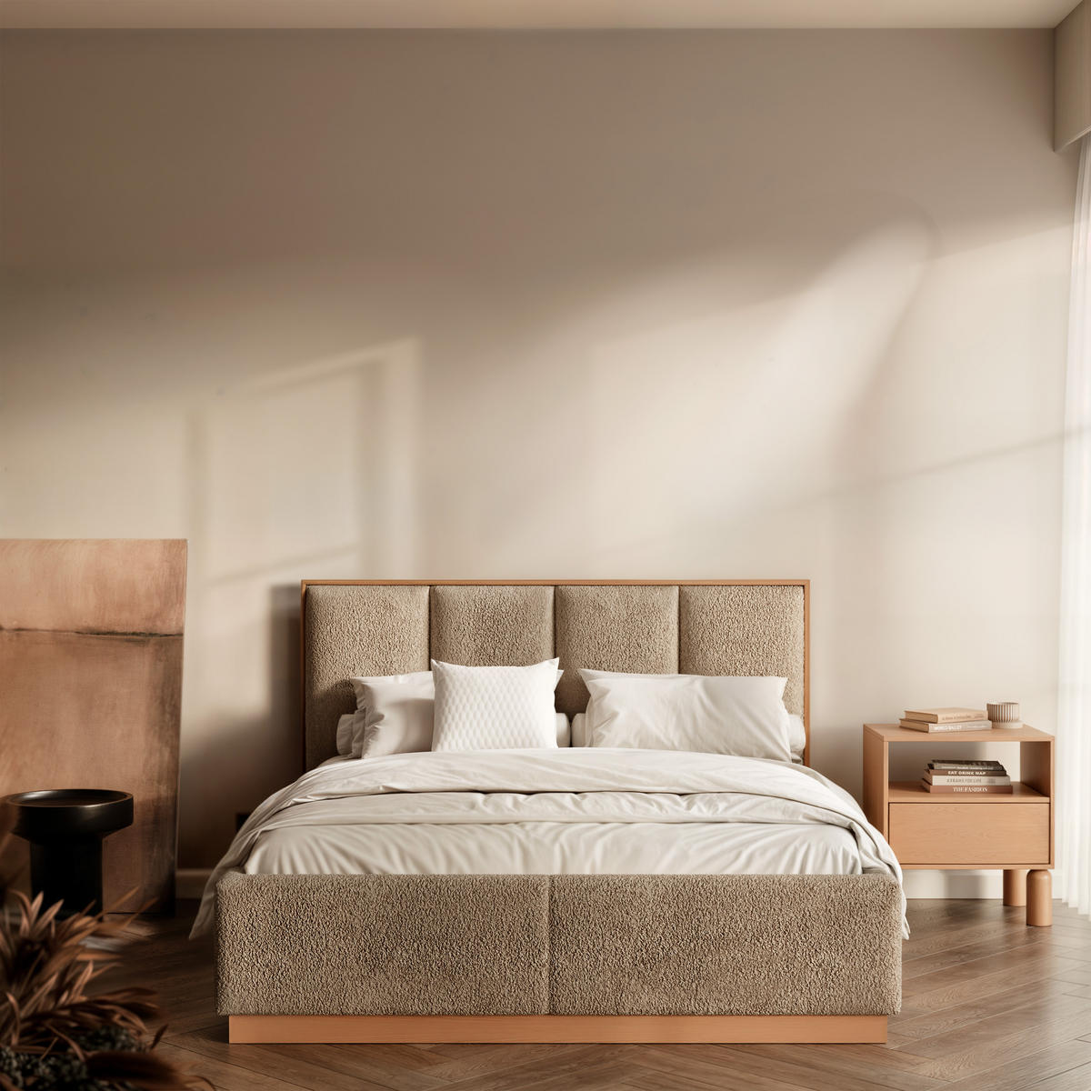 POLSTERBETT RIZZ 160/200 cm Bettkasten, ohne Matratze, Hellbraun - Hellbraun, Textil/Metall (160/200cm) - Idohome