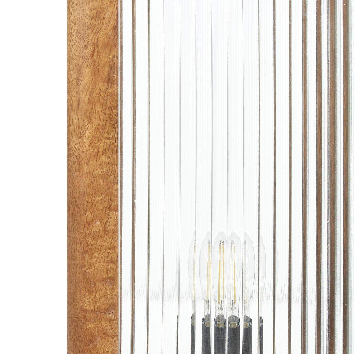 TISCHLAMPE Kolidam 25/25/50 cm - Hellbraun, Holz (25/25/50cm) - Beliani