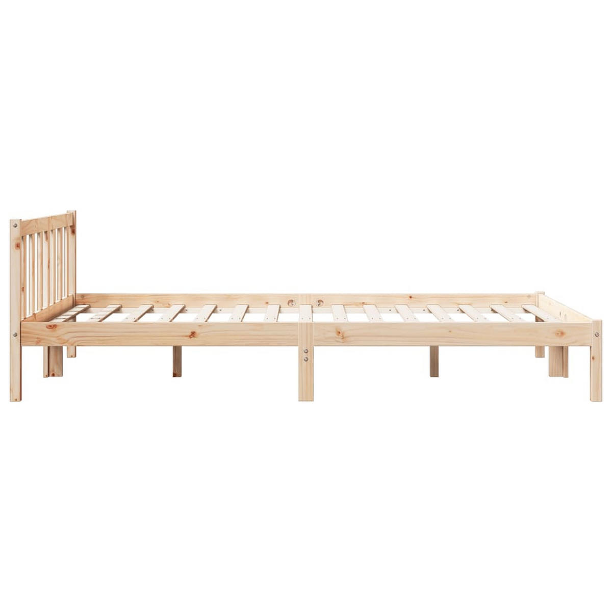 MASSIVHOLZBETT Extra Lang Ohne Matratze 140/220 Kiefernholz - Braun, Holz (140/220cm) - vidaXL