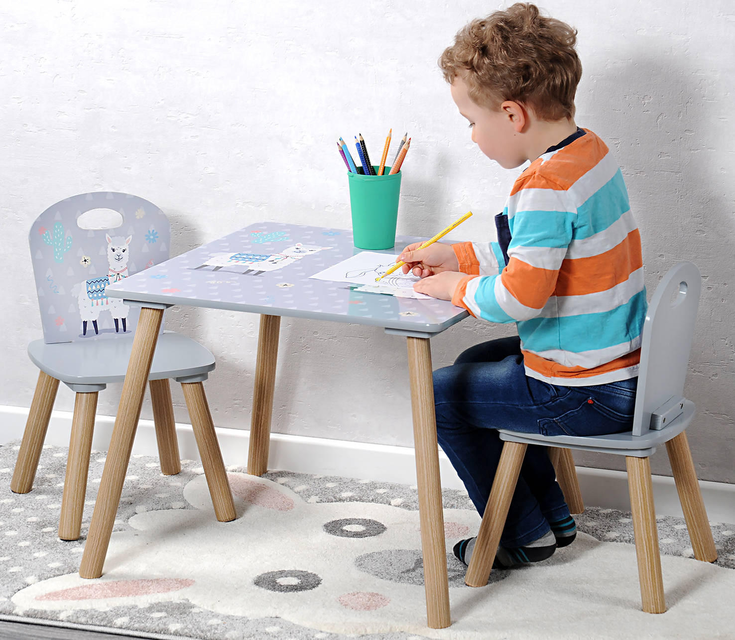 KINDERSITZGRUPPE Kesper, Grau - Grau, Holzwerkstoff (55/45/55cm)