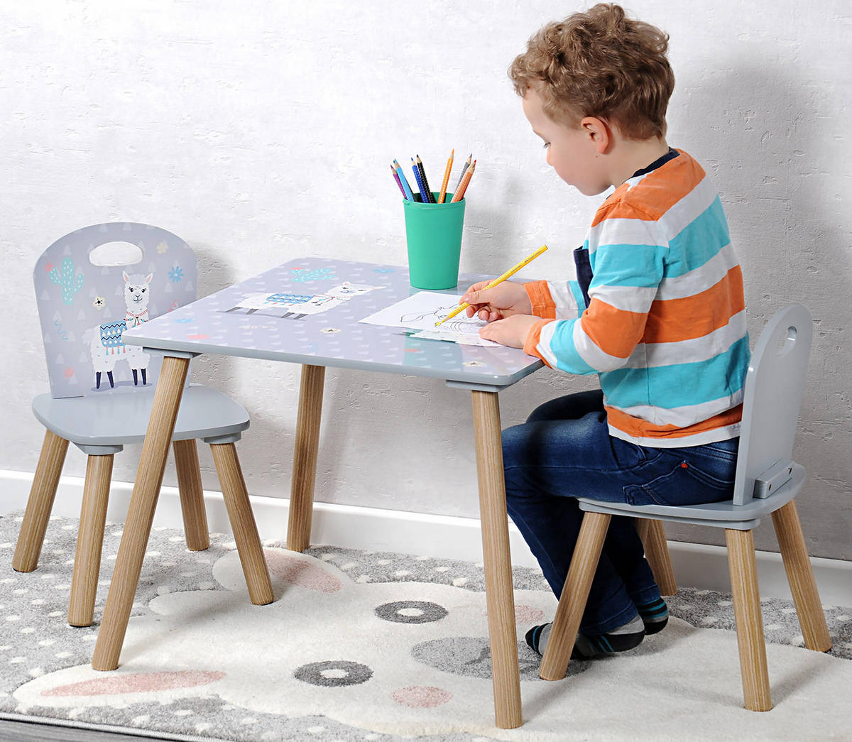 KINDERSITZGRUPPE Kesper, Grau - Grau, Holzwerkstoff (55/45/55cm)