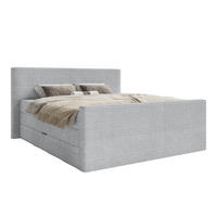 BOXSPRINGBETT Velipoja Cord 160x200 cm, Hellgrau - Hellgrau, Textil (160/200cm) - Fedve