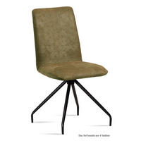 ESSZIMMERSTUHL (4er-Set) Desiri 47x92x60 Schwarz/Olivgrün - Schwarz/Olivgrün, Kunststoff (60/92/47cm) - 58aufmkessel