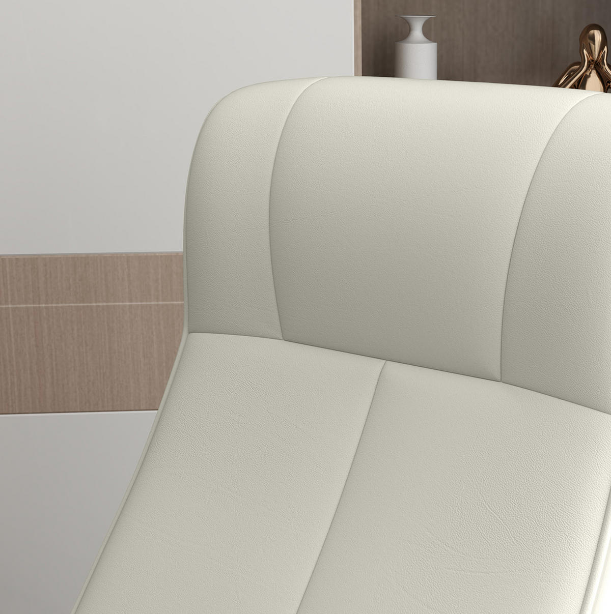 RELAXSESSEL mit Hocker 69/71/104 cm in Cremeweiß, drehbar mit Liegefunktion - Creme, Textil (71/104/69cm) - Flora Grace