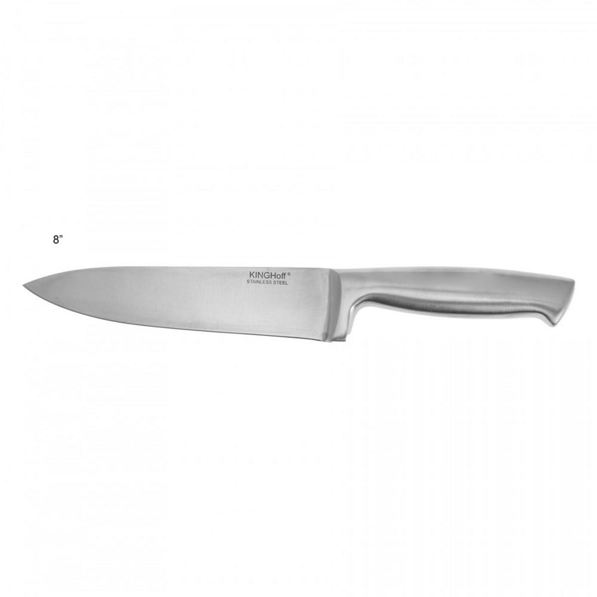KOCHMESSER Silber 34/5/34 cm KH3435 - Silberfarben, Metall (34cm) - Kinghoff 