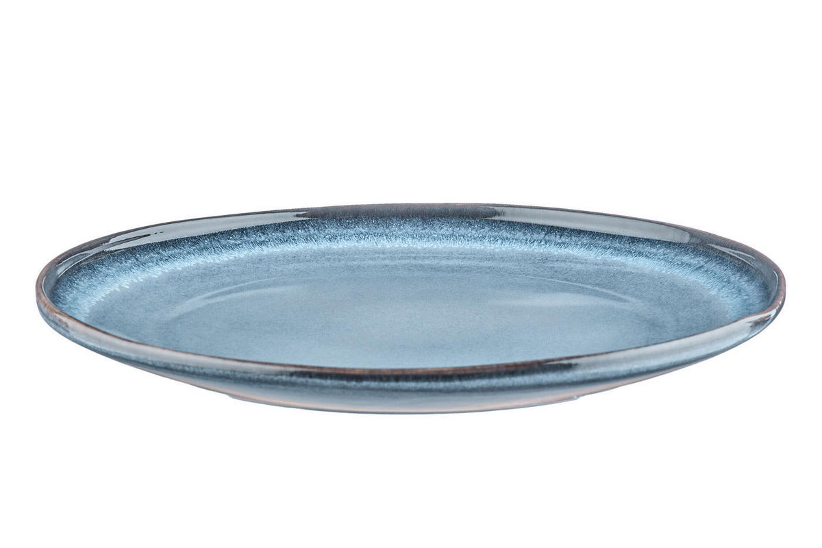SERVIERPLATTE Genesis Ø33cm - Meer - Blau, Keramik (33/3.5/33cm) - Björn