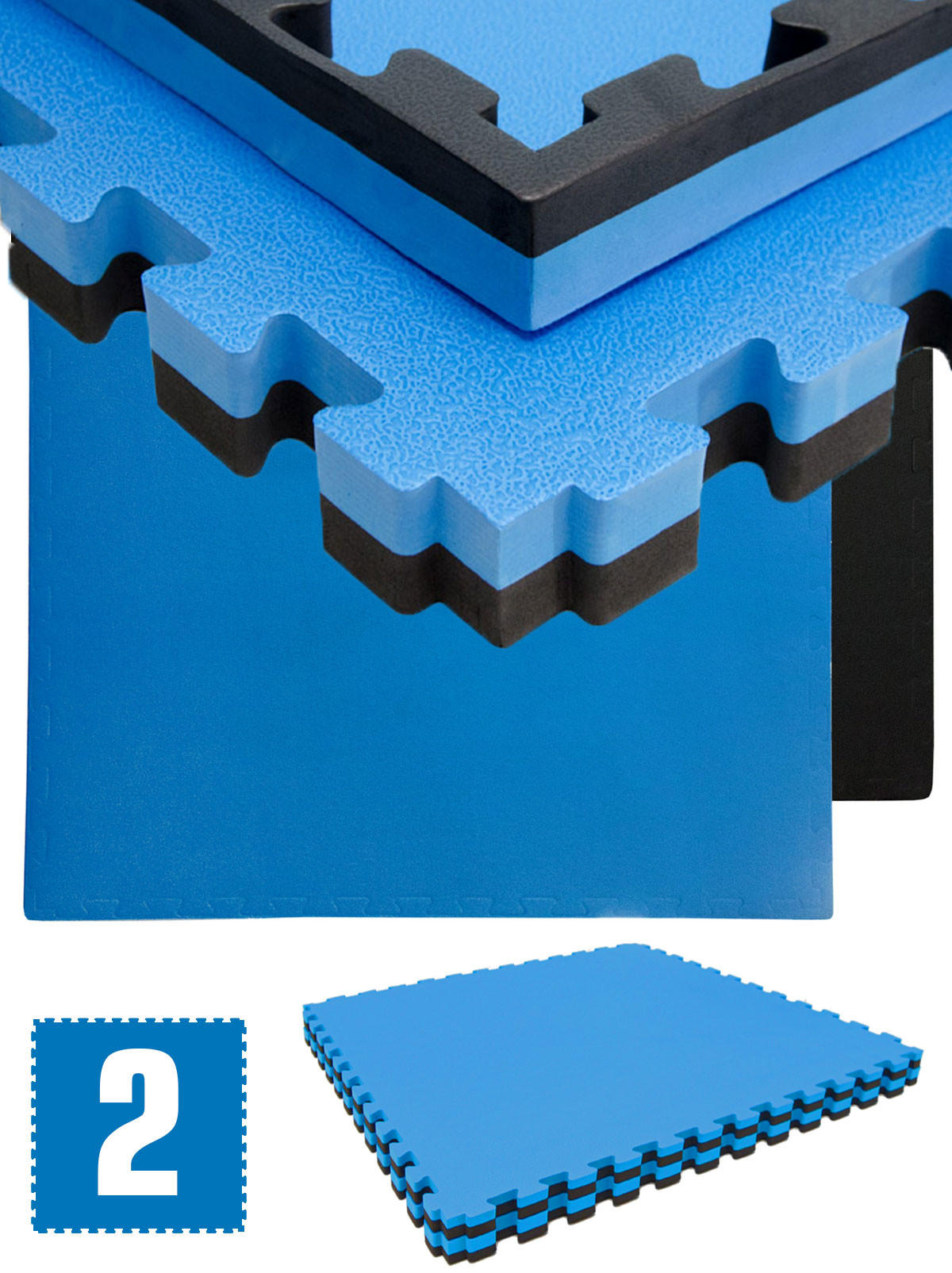 BODENSCHUTZ-MATTE 90/90/4cm Blau - Blau, Kunststoff (90/90/4cm) - eyepower