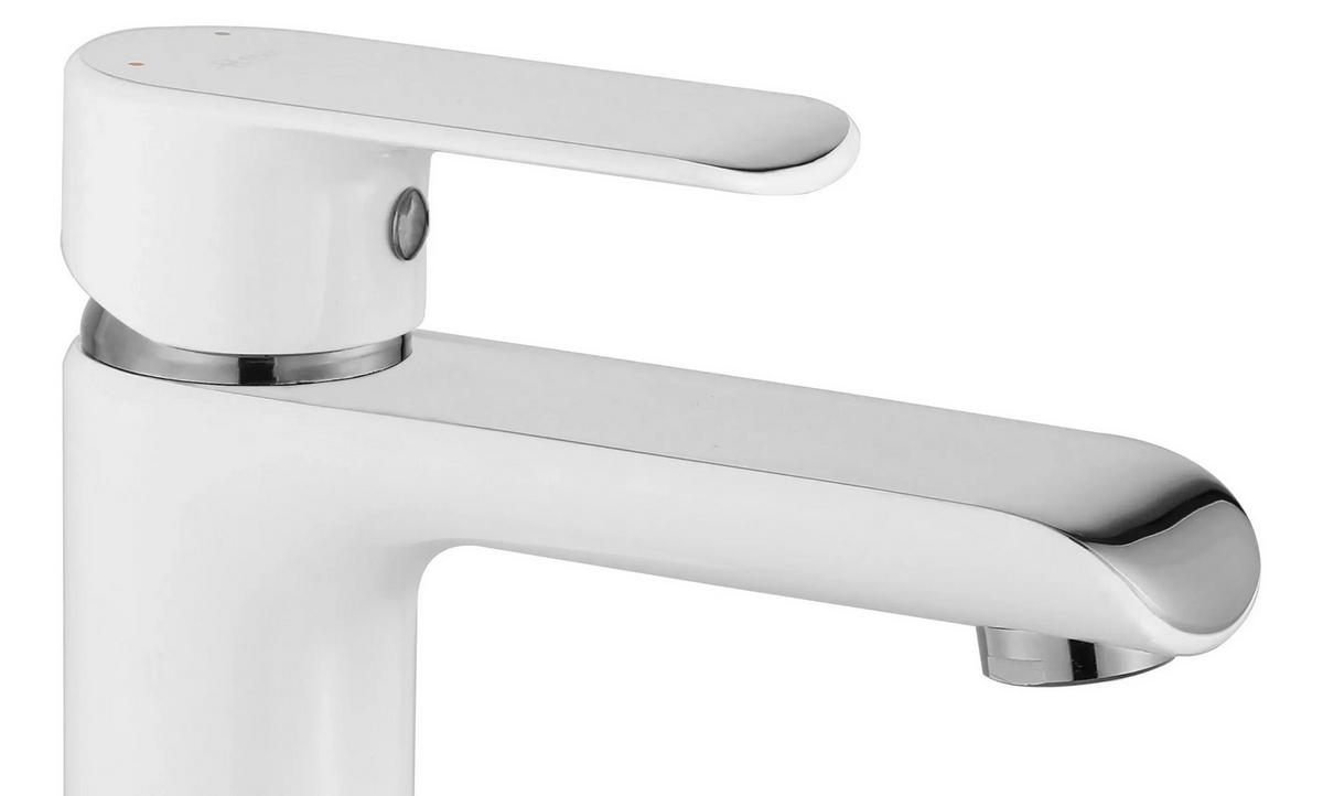 WASCHBECKENARMATUR Rea Bloom White Chrom High - Weiß, Metall (4.8/30/15cm) - REA