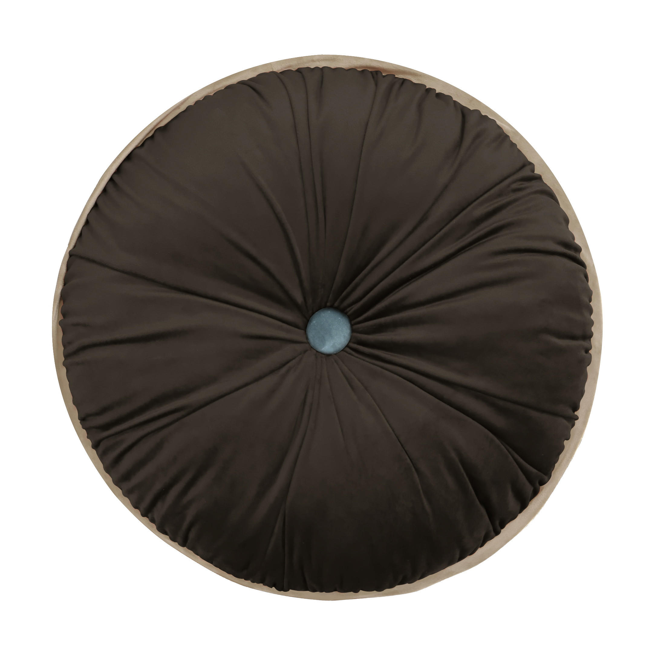 ZIERKISSEN Samt Braun - Braun, Textil (38/38cm) - Vercart