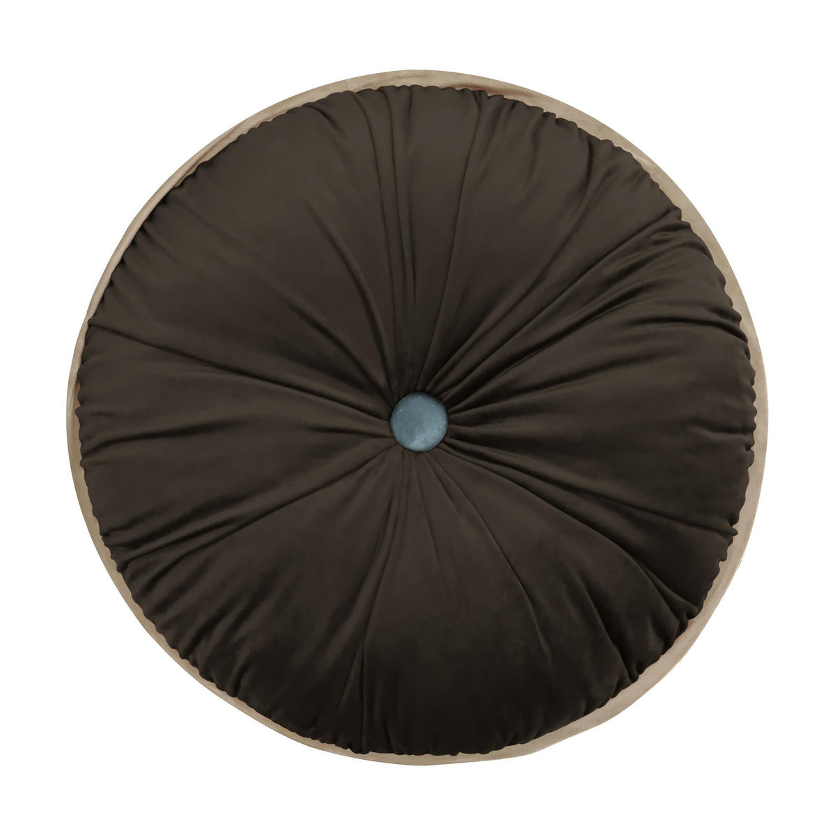 ZIERKISSEN Samt Braun - Braun, Textil (38/38cm) - Vercart