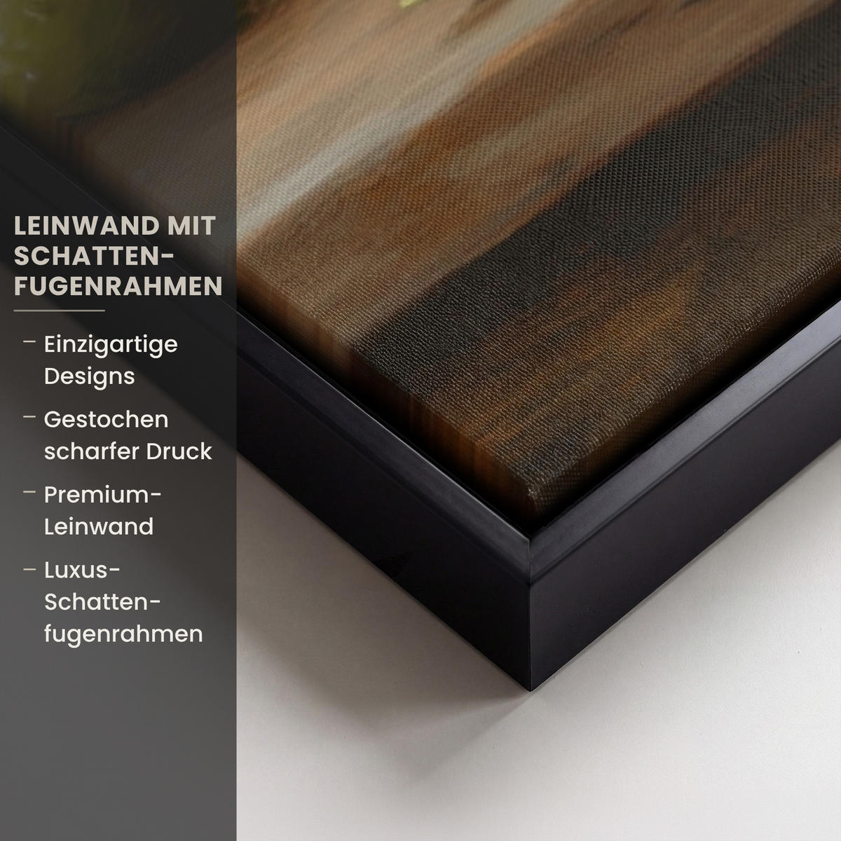 LEINWAND Bilder mit Rahmen - Oliven - Stilleben - Vintage - 90x90 - Olivgrün, Textil (90/90cm) - MuchoWow