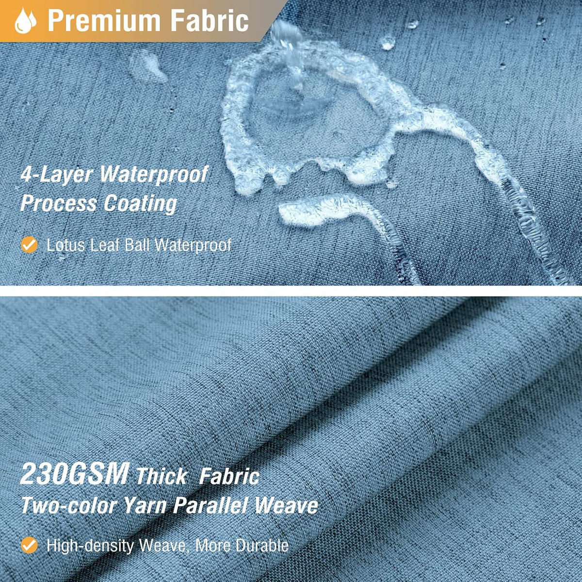 DUSCHVORHANG, Blau, Leinenoptik, 200 x 200 cm - Blau, Textil (200/200cm)