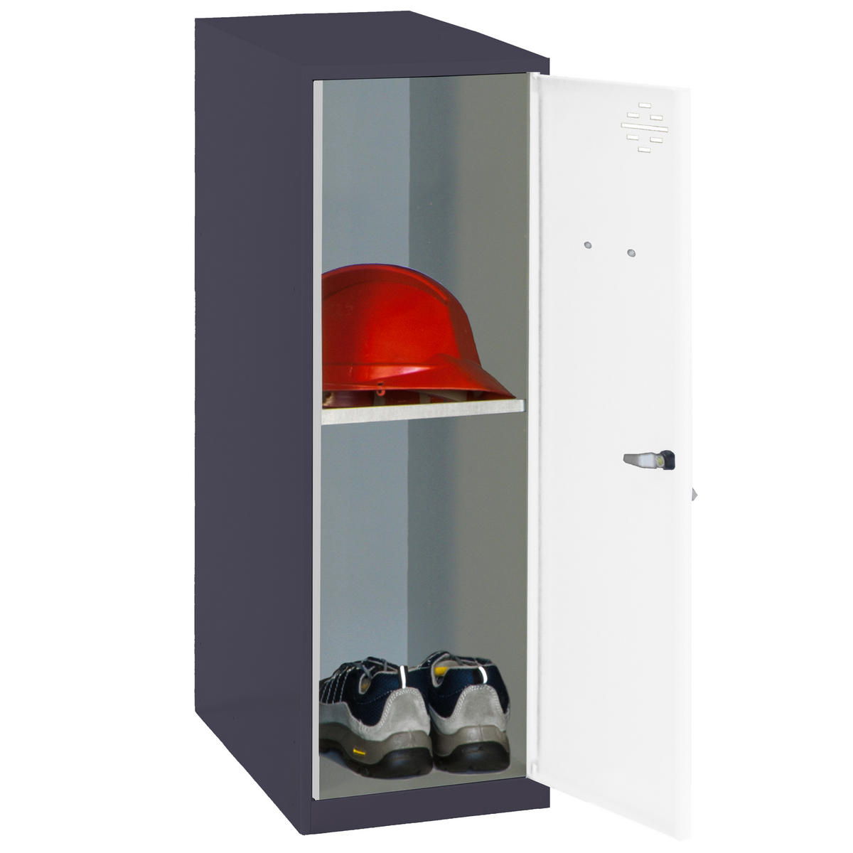 SCHLIESSFACHSCHRANK Amego HxBxT 91,5x30x50 cm 1x Fachboden Ohne Standfüße Weiß-Anthrazit - Weiß, Metall (30/91.5/50cm) - PROREGAL