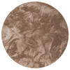 LUXUS HOCHFLOR SHAGGY TEPPICH VELVET RUND - Braun, Textil (160/160cm) - Snapstyle