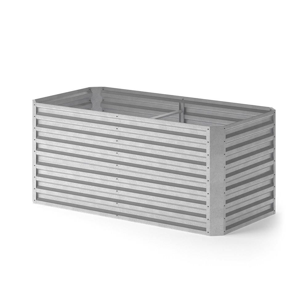 HOCHBEET Silber 180 x 90 cm - Silberfarben, Metall (180/80/90cm) - OK-Living