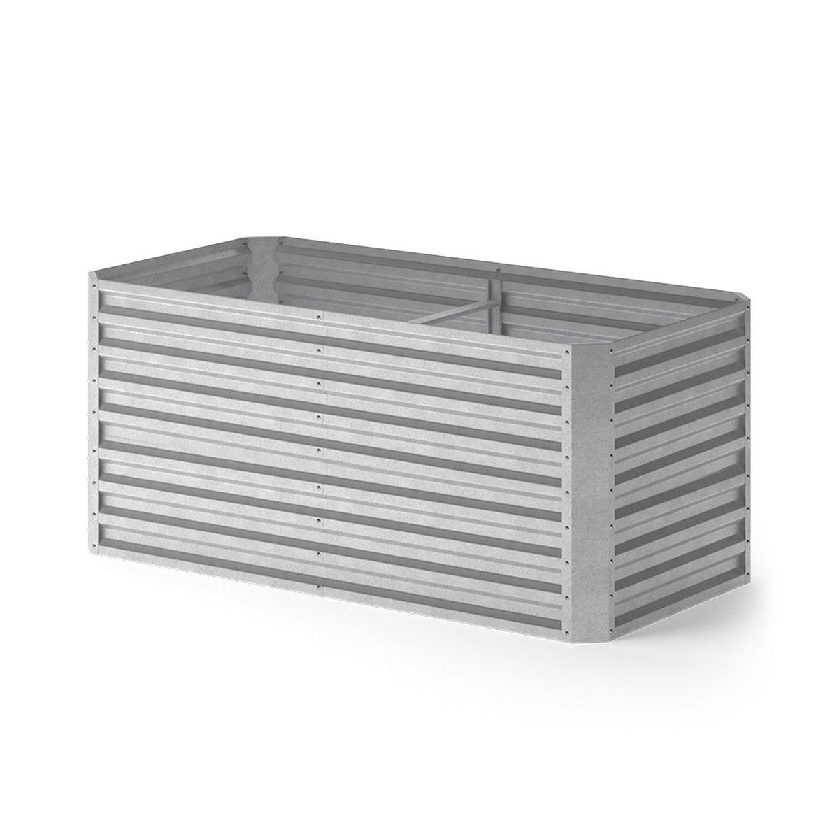 HOCHBEET Silber 180 x 90 cm - Silberfarben, Metall (180/80/90cm) - OK-Living