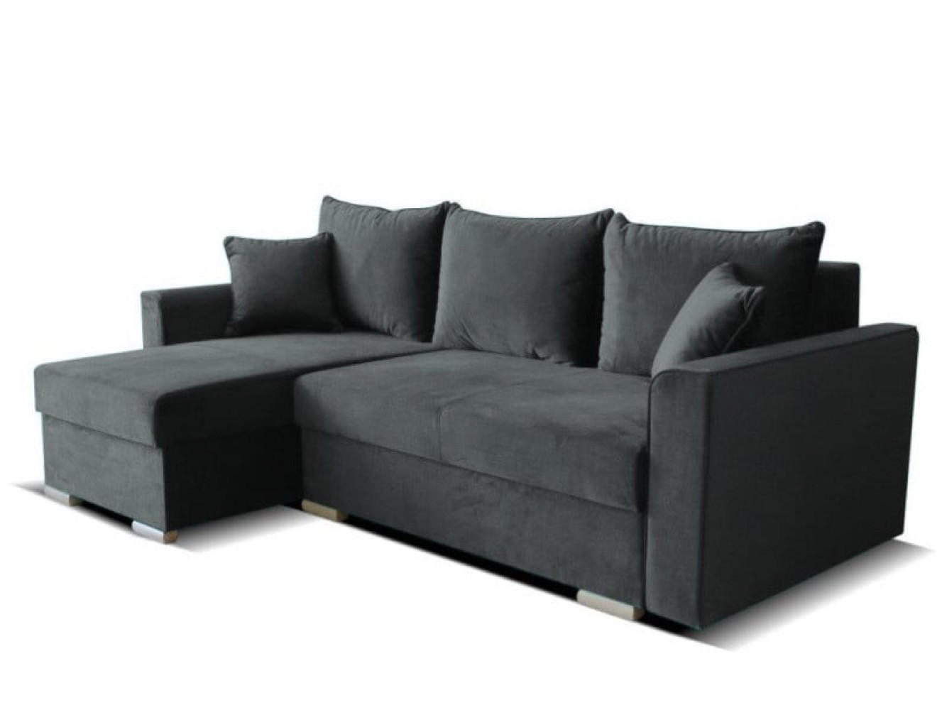 ECKSOFA Grafit ALIS Mit Schlaffunktion - Graphitfarben, Textil (230/144cm) - Sepro Meble