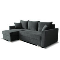 ECKSOFA Grafit ALIS Mit Schlaffunktion - Graphitfarben, Textil (230/144cm) - Sepro Meble