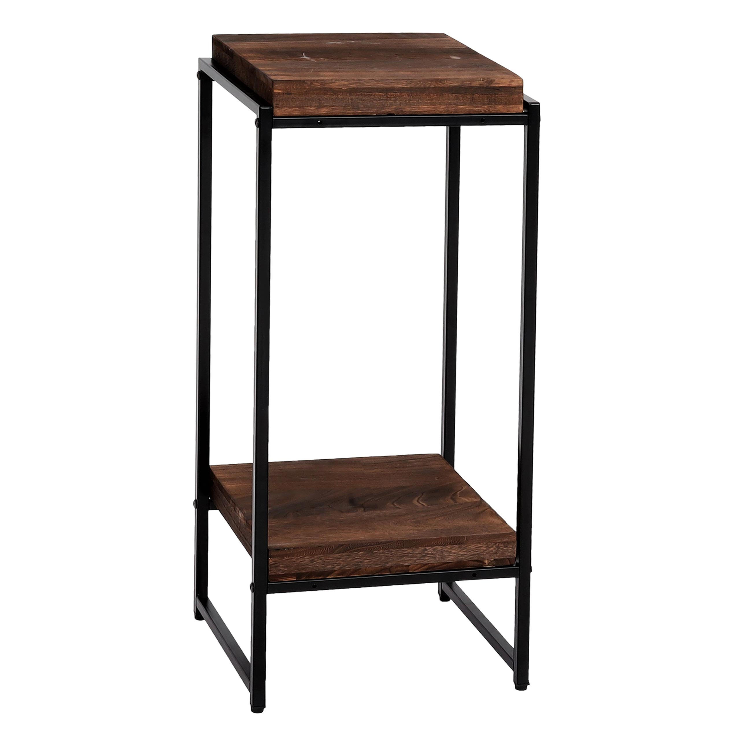 BLUMENTISCH quadratisch Dunkelbraun - Dunkelbraun, Holzwerkstoff (32/30/82cm) - MCW