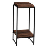 BLUMENTISCH quadratisch Dunkelbraun - Dunkelbraun, Holzwerkstoff (32/30/82cm) - MCW