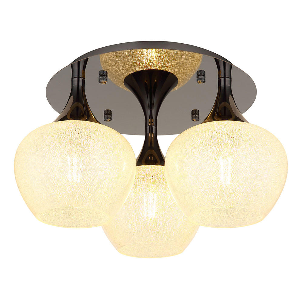 LED DECKENLEUCHTE Glas Schwarz - Schwarz, Glas (45/45/27.5cm) - Globo Lighting