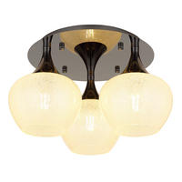 LED DECKENLEUCHTE Glas Schwarz - Schwarz, Glas (45/45/27.5cm) - Globo Lighting