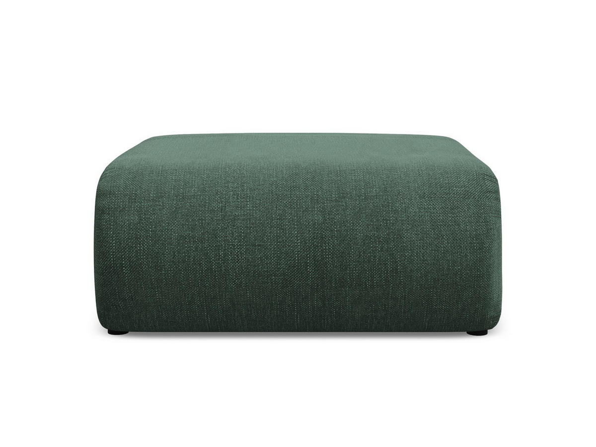 POUF Chenille Stoff Grün - Schwarz/Grün, Kunststoff/Textil (94/40/89cm) - Makamii