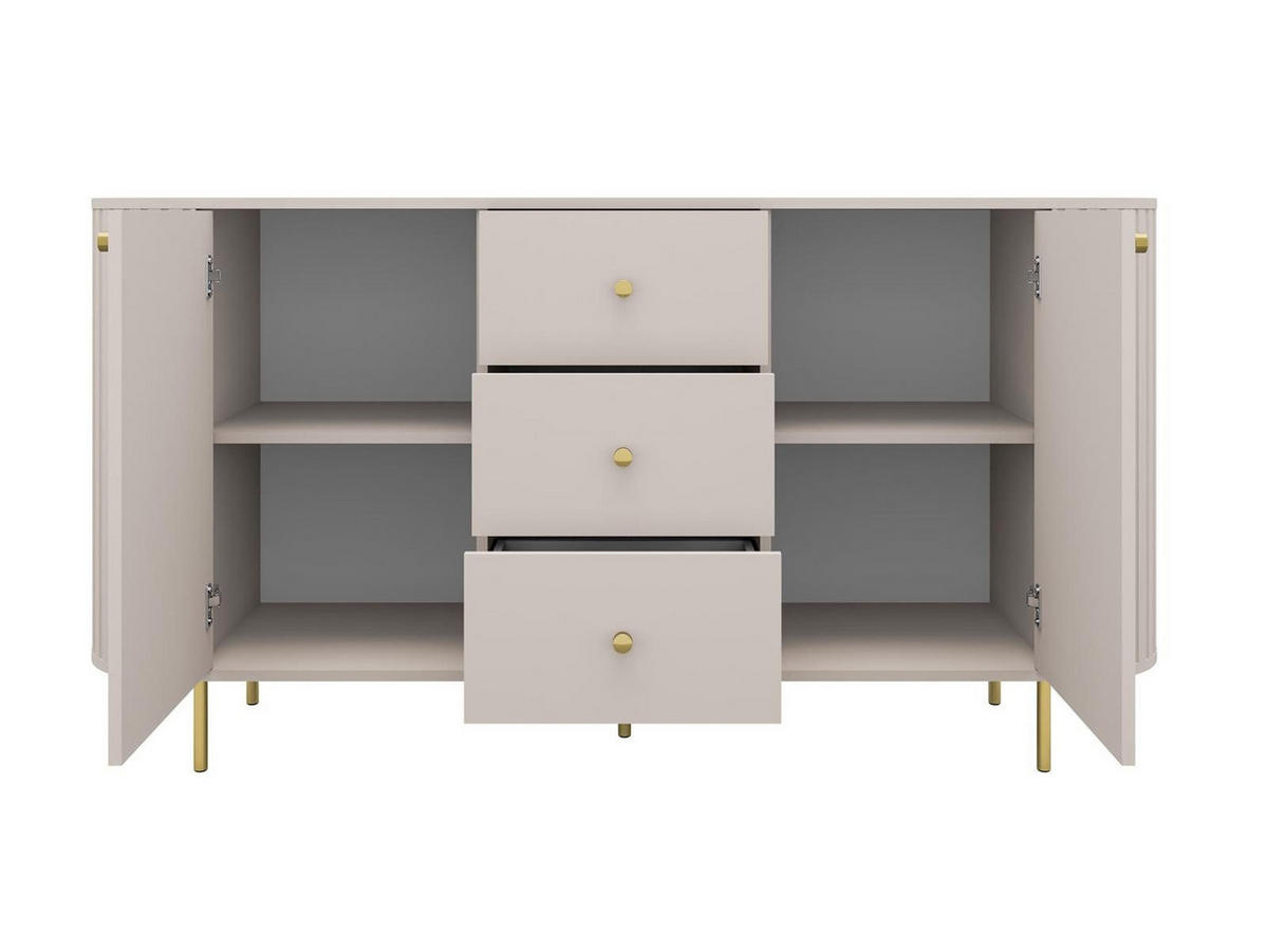 KOMMODE mit Schubladen beige OVI - Beige, Holzwerkstoff (165/85/42cm) - Compleo24