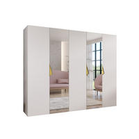 DREHTÜRENSCHRANK 202/250/52 5-türig - Goldfarben/Weiß, Holz/Metall (250/202/52cm) - Abiks Möbel