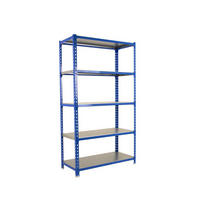 SCHWERLASTREGAL Big Metal Shark HxBxT 200 x 100 x 40 cm Fachlast 180 kg Blau-Verzinkt - Blau, Metall (100/200/40cm) - PROREGAL