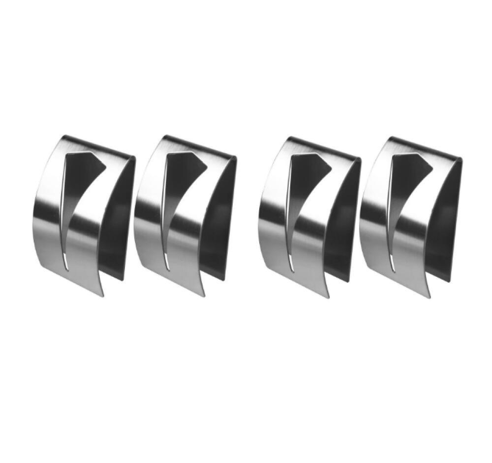 HANDTUCHHAKEN , 4 Stück selbstklebende Handtuchhaken - Silberfarben, Metall (5/2.3/7.8cm) - BELZ