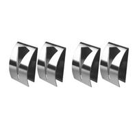 HANDTUCHHAKEN , 4 Stück selbstklebende Handtuchhaken - Silberfarben, Metall (5/2.3/7.8cm) - BELZ