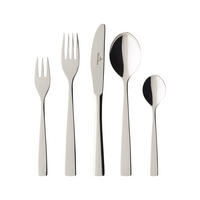 TAFELBESTECK Elisabeth silber 30er Set - Silberfarben, Metall - Villeroy & Boch