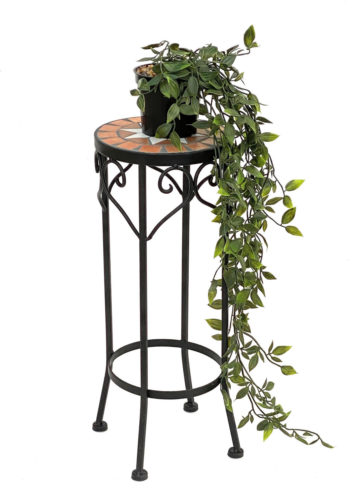 BLUMENHOCKER Merano Metall Mosaik 46 cm 12011 - Schwarz, Metall (18/46/18cm) - DanDiBo