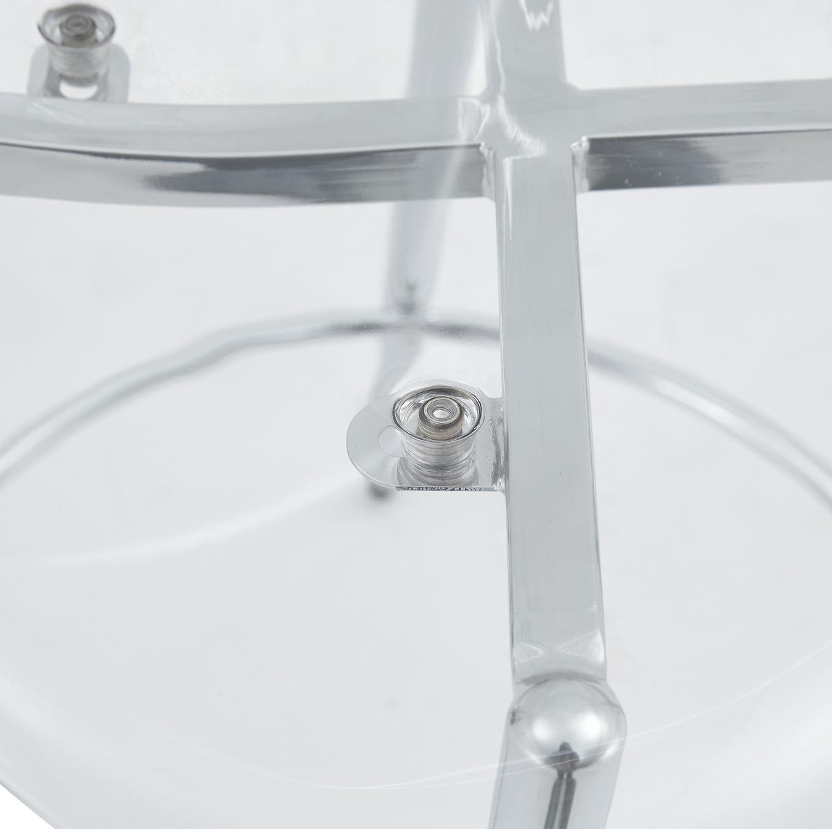 BARHOCKER 2er-Set 66 cm transparent Silber - Silberfarben, Metall (48.5/102/48.5cm) - Meubliv