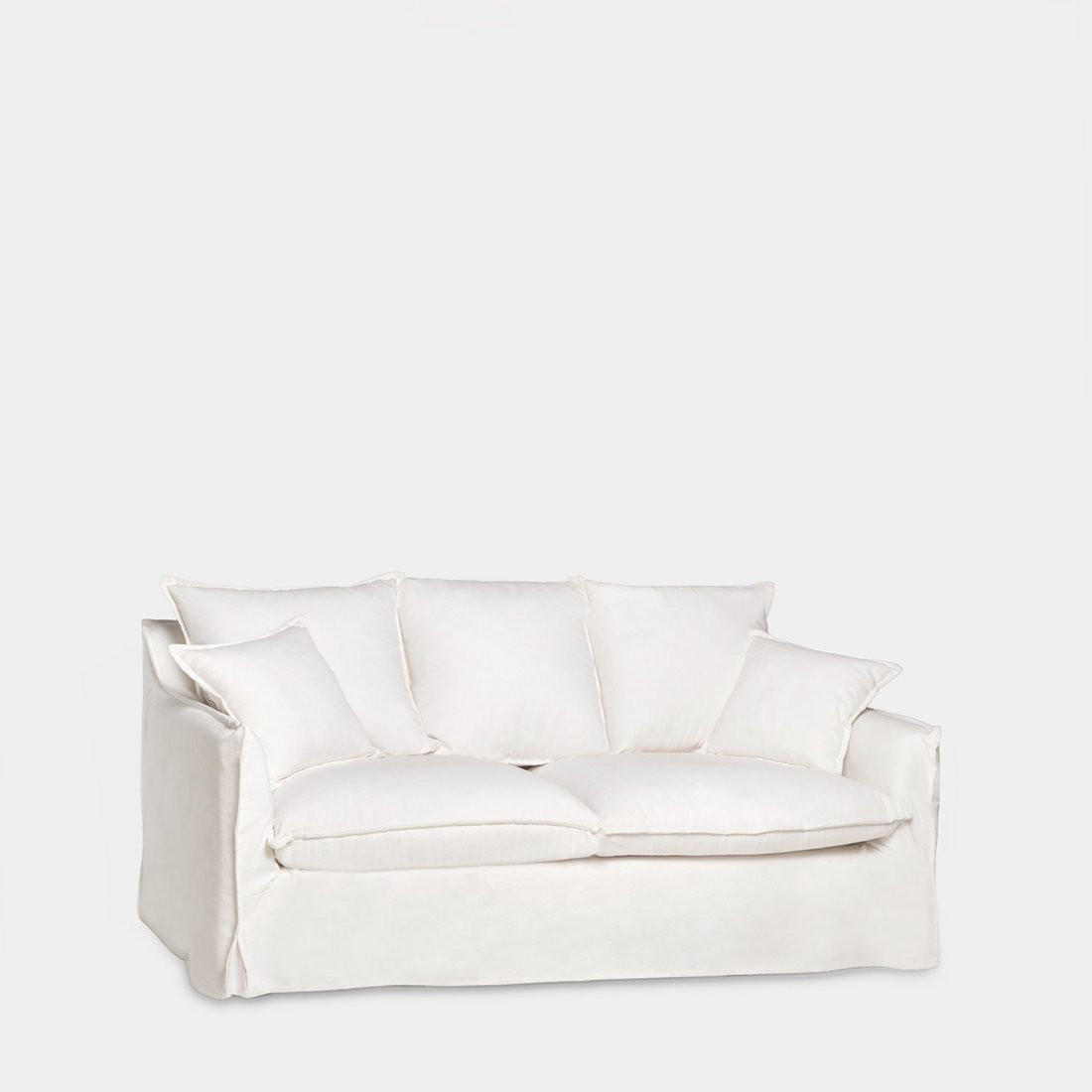 Thumbnail - Klast Home Sofa, Weiß, Textil, 190x95x98 cm, Wohnzimmer, Sofas & Couches, Sofas, 3-Sitzer Sofas