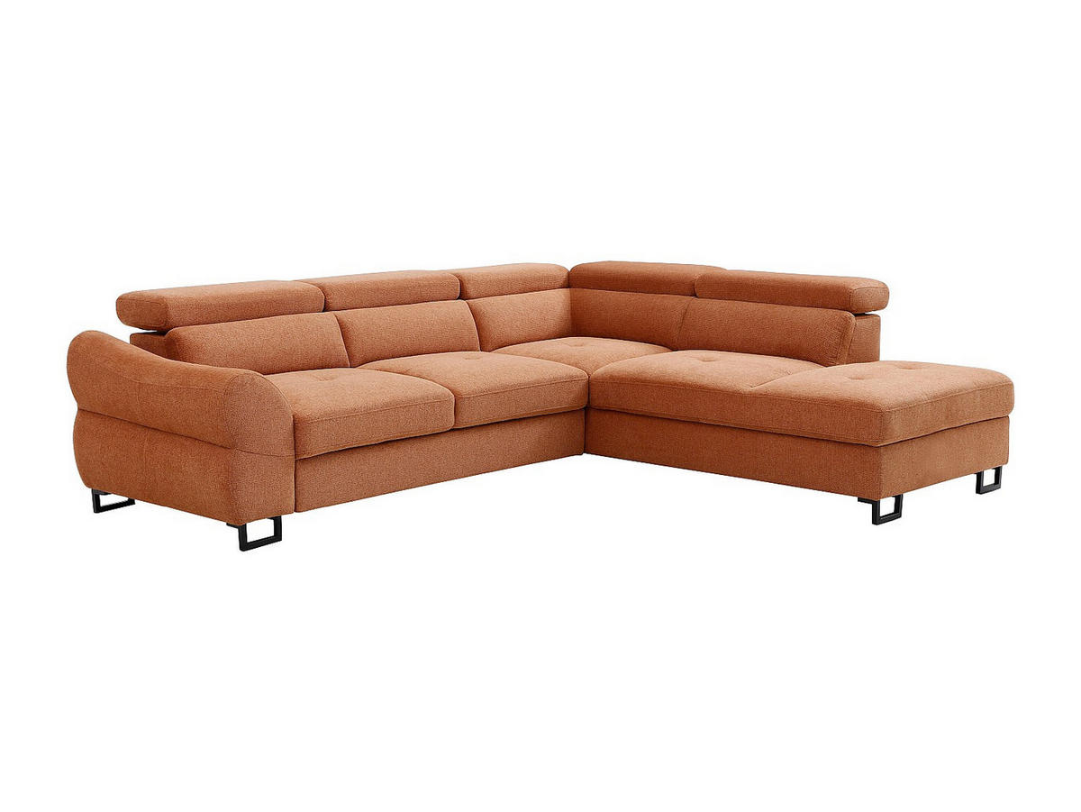 SCHLAFSOFA - 5 Personen - stoff - terracotta Vaverdo - Terracotta, Textil (272/76/230cm) - Vente-Unique