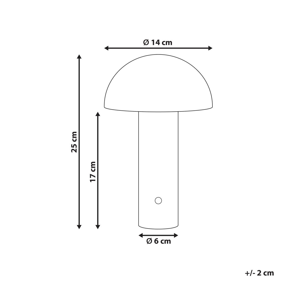 LED-TISCHLEUCHTE Blau/Weiß Bojo - Blau/Weiß, Metall (14/14/25cm) - Beliani
