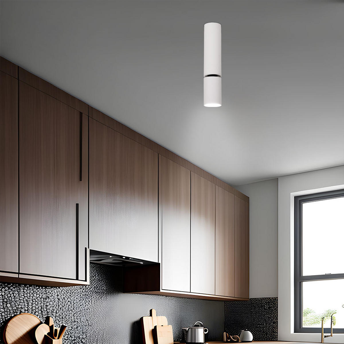 LED DECKENLEUCHTE Aluminium Weiß Schwenkbar - Weiß, Metall (4.5/4.5/23cm) - Globo Lighting