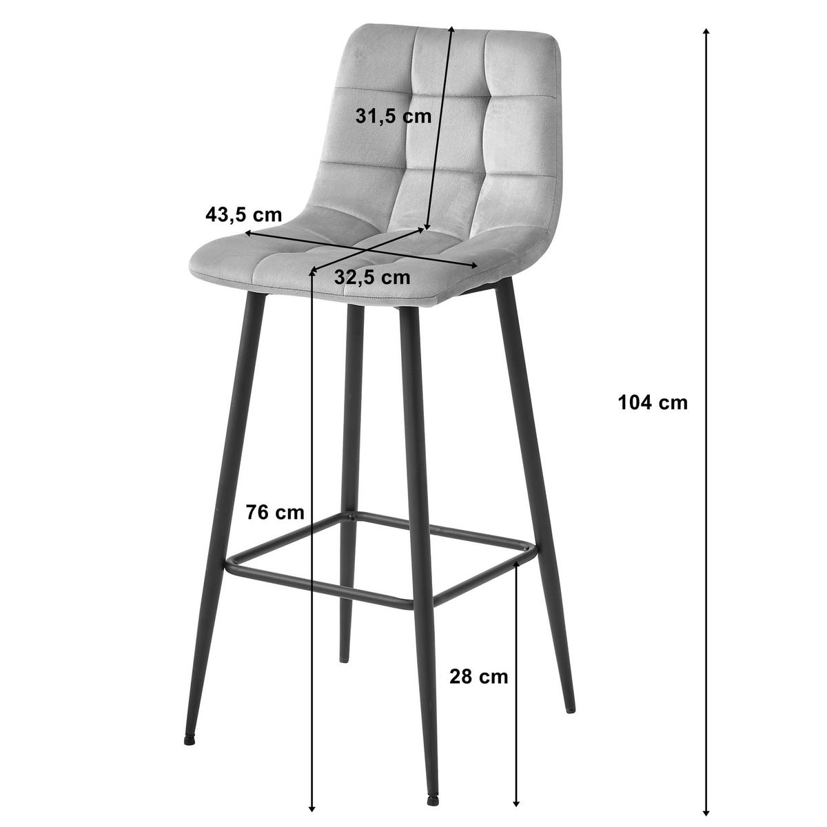 BARHOCKER 2-er Set TEOTO dunkelbeiger Sitz, schwarze Basis - Sandfarben/Beige, Textil (43.5/104/32.5cm) - Valora