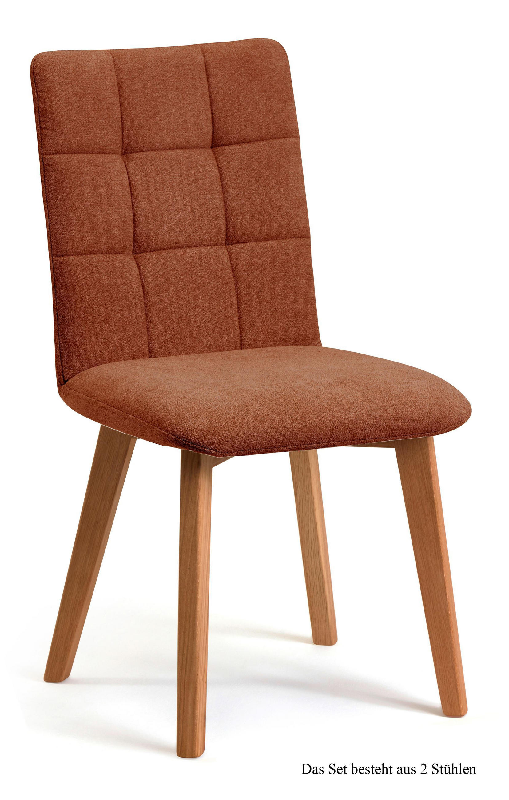 ESSZIMMERSTUHL (2er-Set) Dareen 47x91x60 Eiche geölt/Cognac - Cognac/Eichefarben, Kunststoff (60/91/47cm) - 58aufmkessel