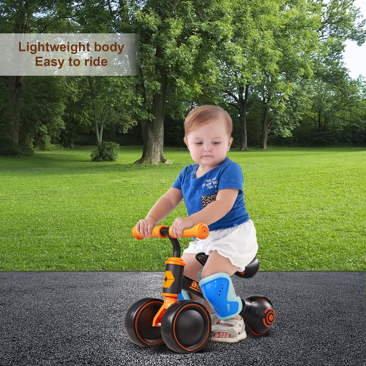 LAUFRAD KINDER mit verstellbarem Sitz und leisen Rädern, 36cm, Schwarz - Schwarz, Metall (51/22/36cm) - Ayeku