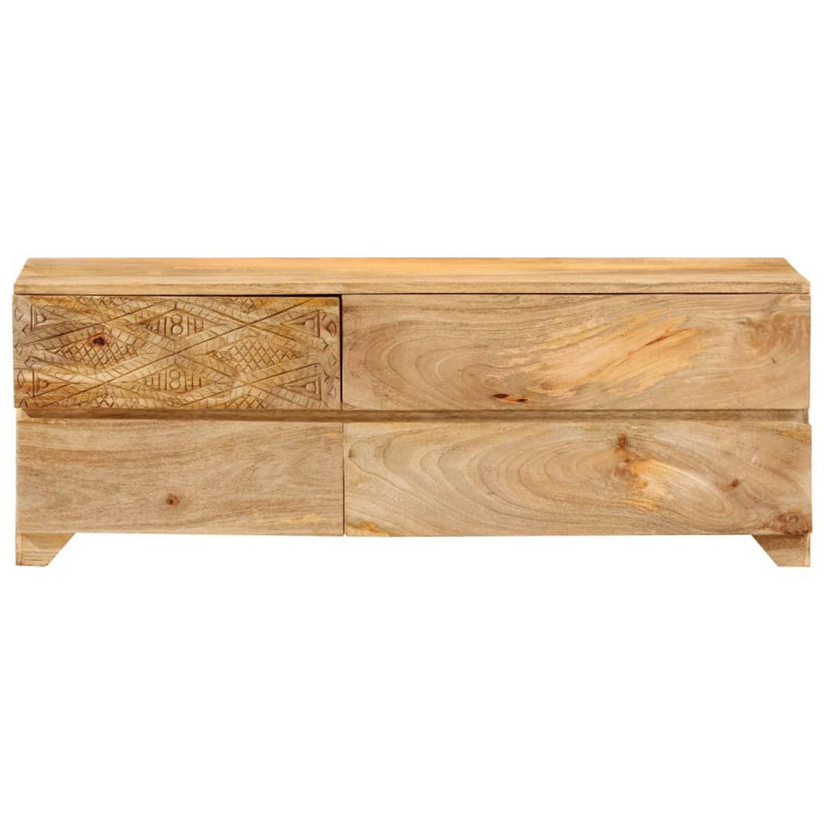 TV-SCHRANK Massivholz Mango 110/30/40 Cm - Braun, Holz (110/40/30cm) - vidaXL
