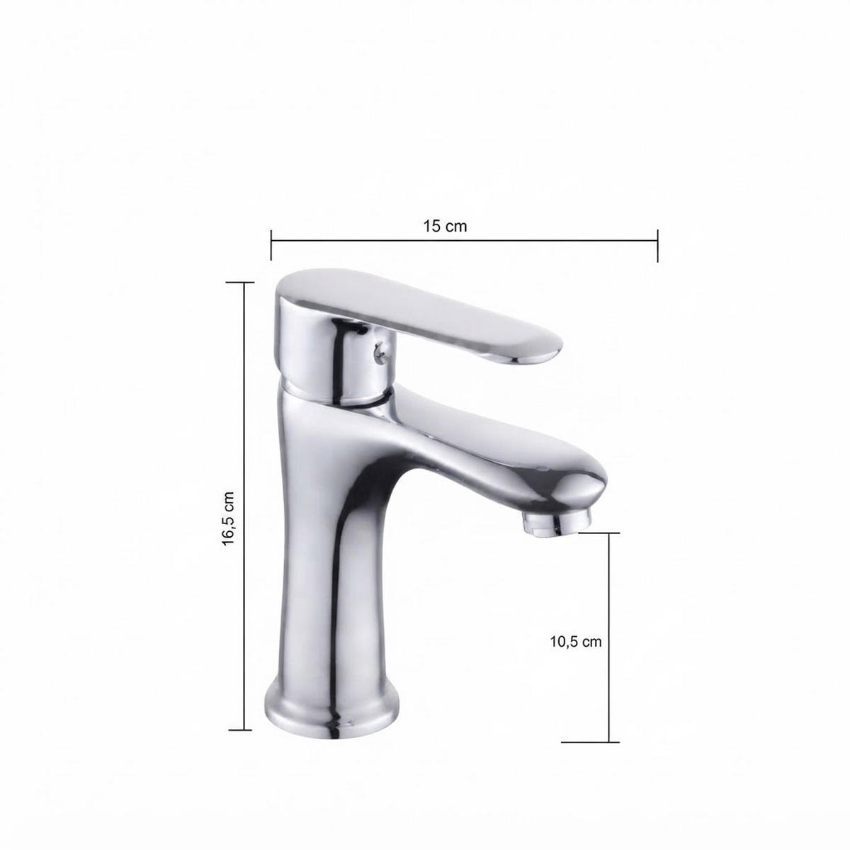 BADEZIMMERARMATUR, 16,5 x 10,5 cm, silber - Silberfarben, Metall (25/10/20cm) - Vallsero