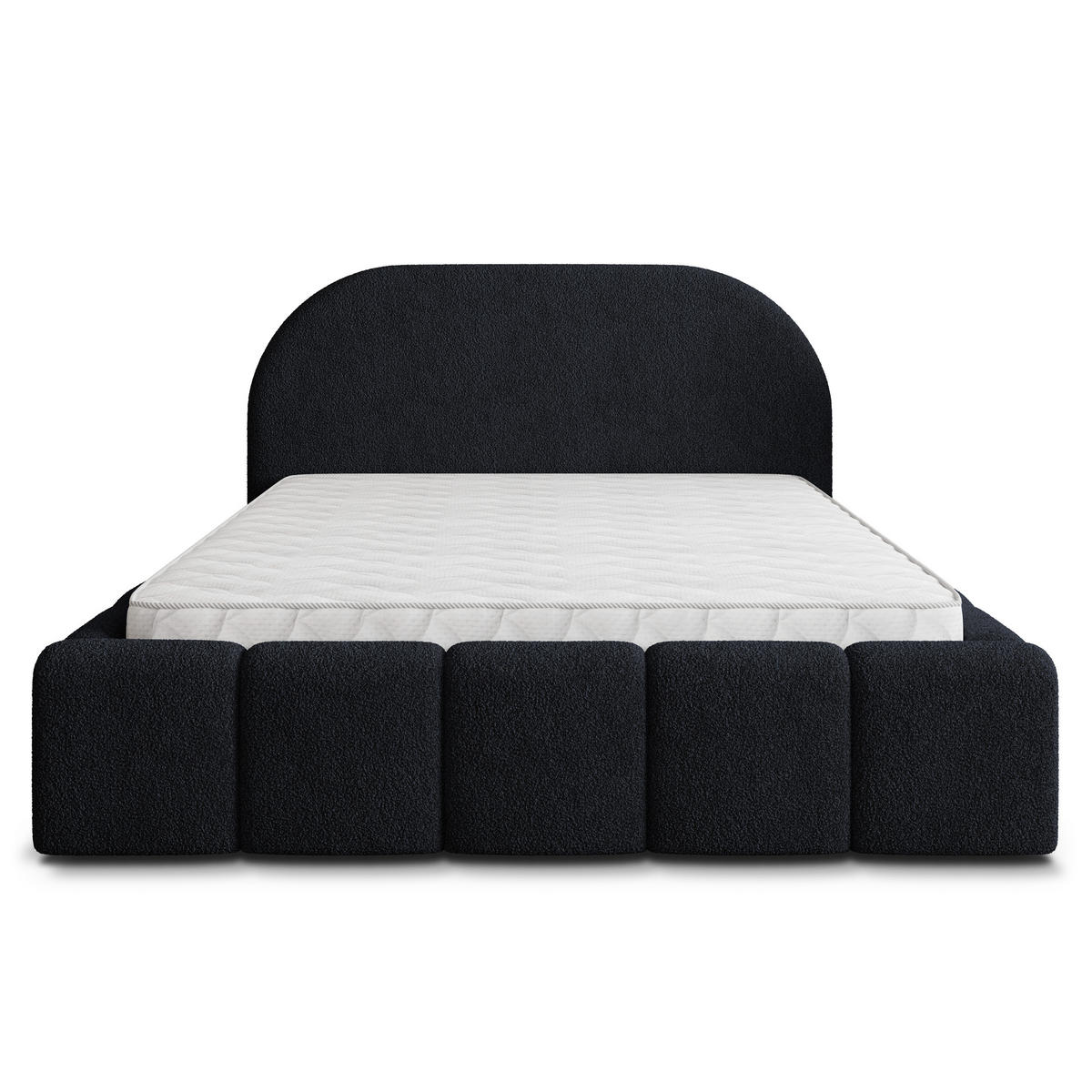 POLSTERBETT FLUSSO 160x200 cm mit Bettkästen - Schwarz - Schwarz, Holz (160/200cm) - MASSENO