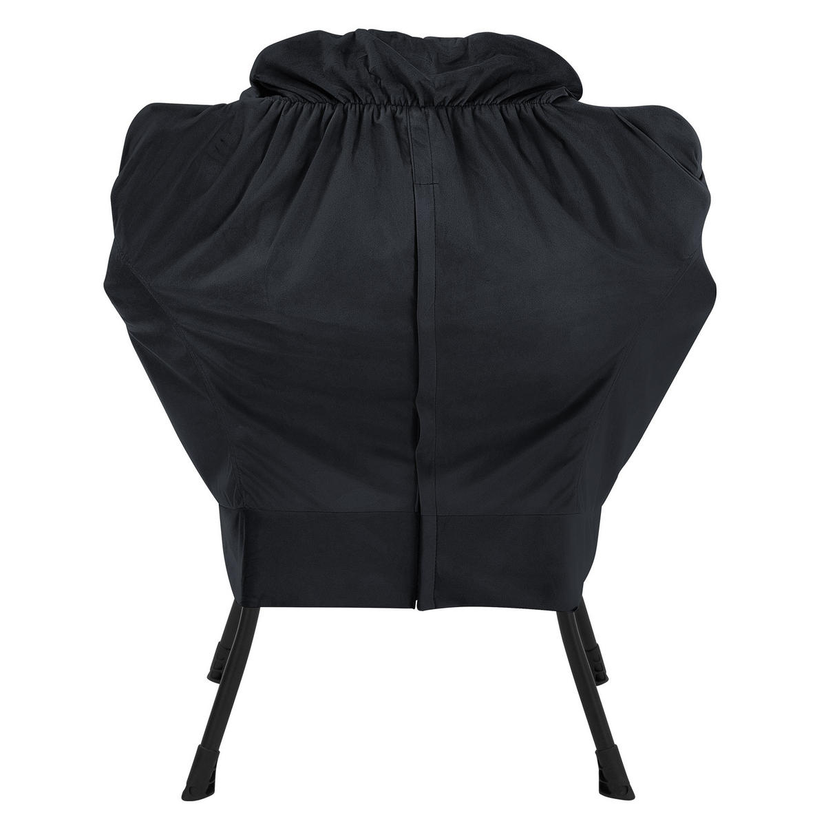 RELAXSESSEL Samt Schwarz - Schwarz, Metall (97/95/82cm) - ML-DESIGN