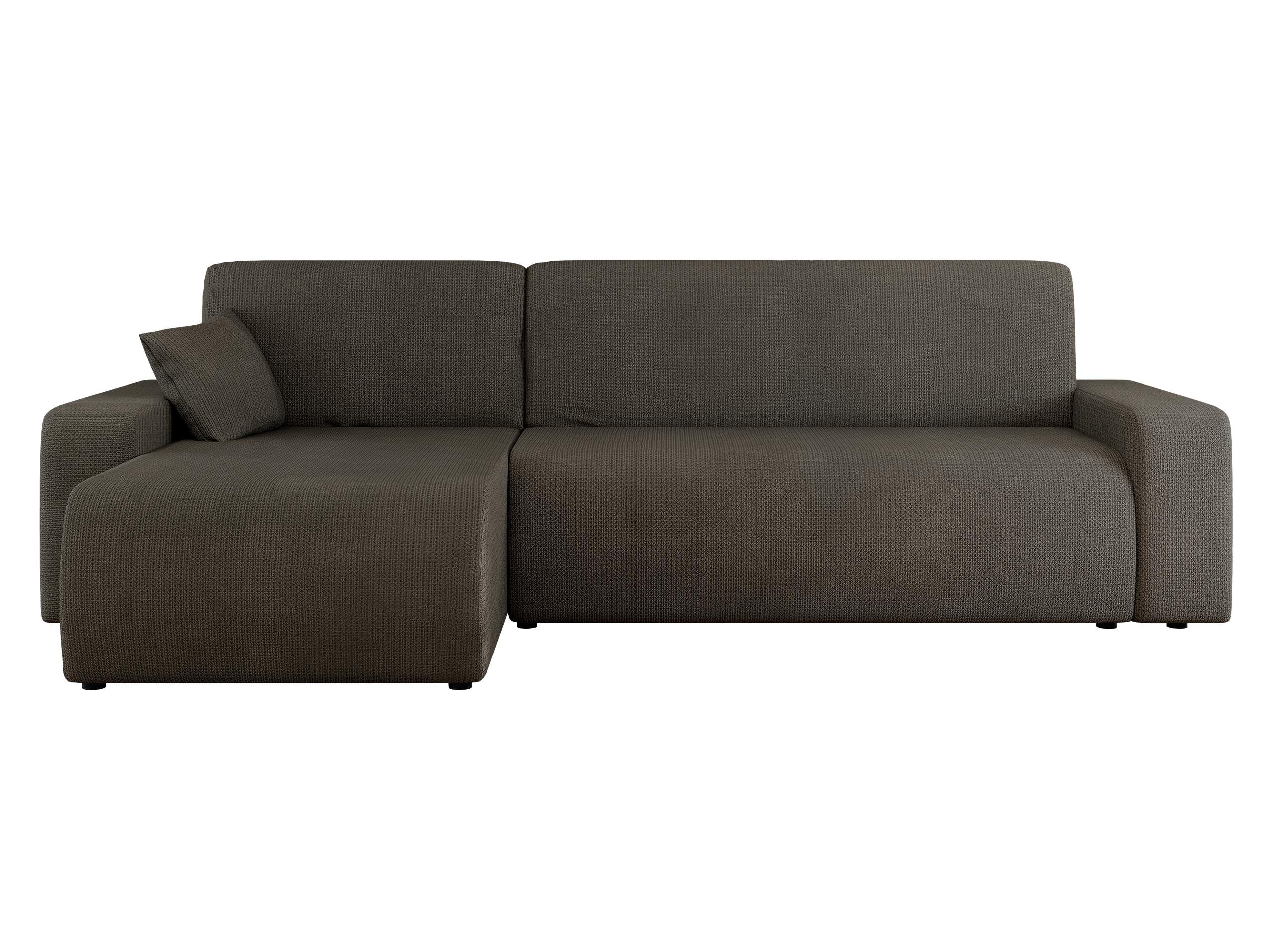 ECKSOFA Piano - Schwarz/Braun, Holz/Kunststoff (244/145cm) - MIRJAN24