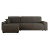 ECKSOFA Piano - Schwarz/Braun, Holz/Kunststoff (244/145cm) - MIRJAN24