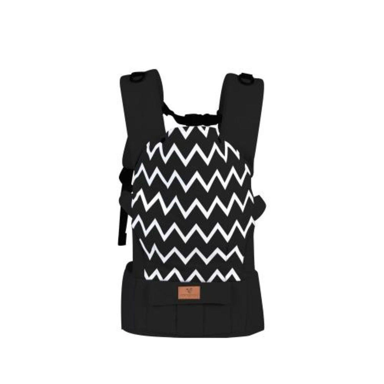 BABYTRAGE Explorer 3 in 1 black Bauchtrage, Rückentrage, 3 Tragepositionen, Kopfstütze, Baumwolle - Schwarz, Textil (9/40/28cm) - Cangaroo