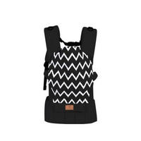 BABYTRAGE Explorer 3 in 1 black Bauchtrage, Rückentrage, 3 Tragepositionen, Kopfstütze, Baumwolle - Schwarz, Textil (9/40/28cm) - Cangaroo